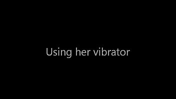 Using her vibrator computer